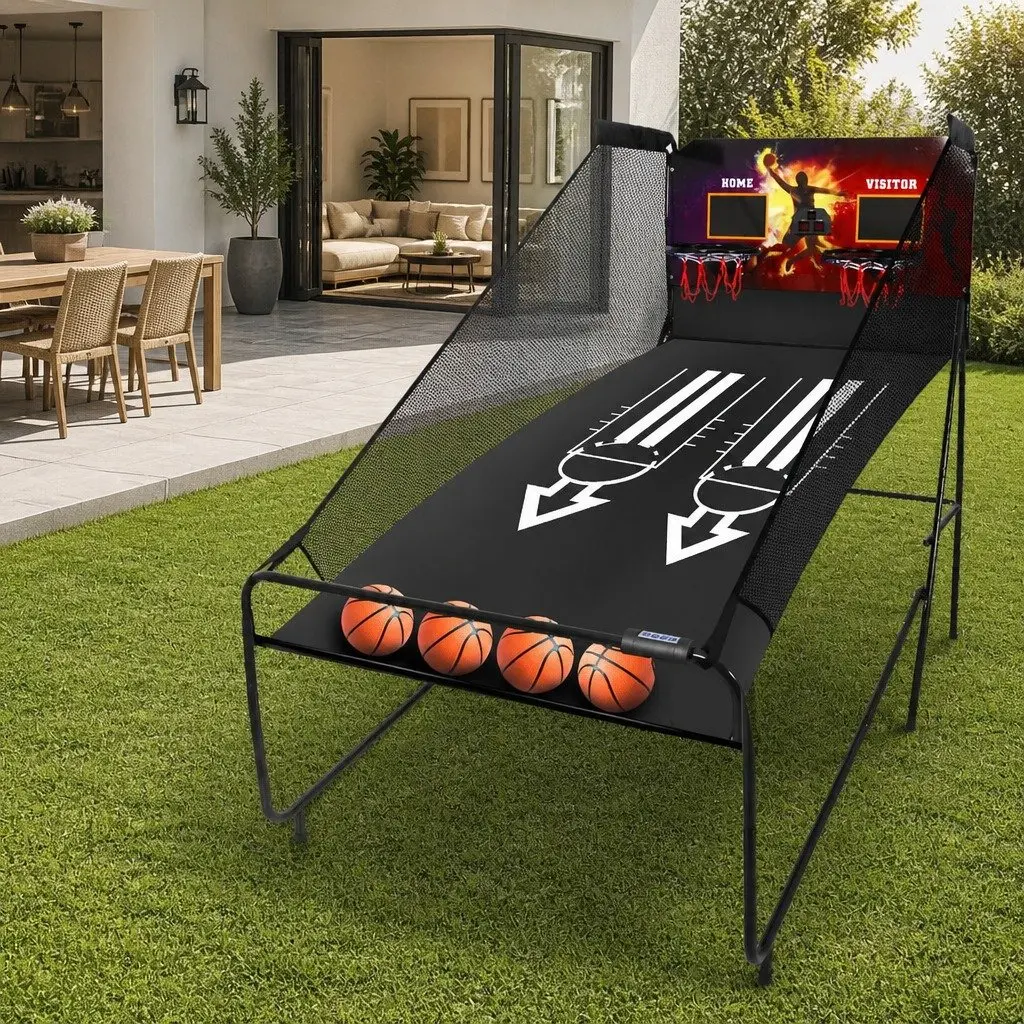 Electronic Basketball Arcade Shooting Game Foldable Indoor Outdoor 110cm x 210cm x 205cm