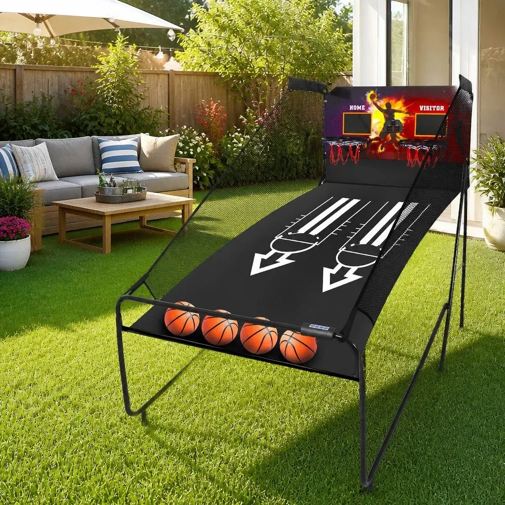 Electronic Basketball Arcade Shooting Game Foldable Indoor Outdoor 110cm x 210cm x 205cm