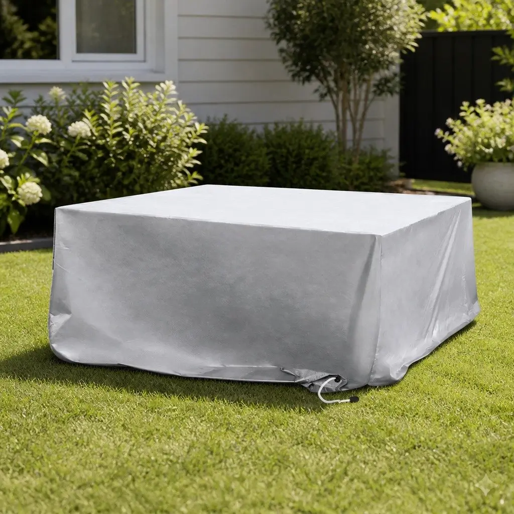Outdoor Furniture Cover Waterproof Silver 213cm x 132cm x 74cm Protection