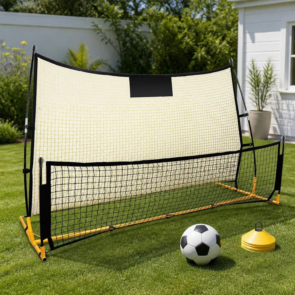 Soccer Rebounder Net Portable Training Goal 210cm x 120cm x 120cm