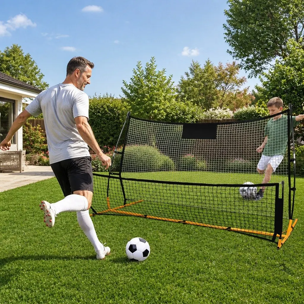Soccer Rebounder Net Portable Training Goal 210cm x 120cm x 120cm