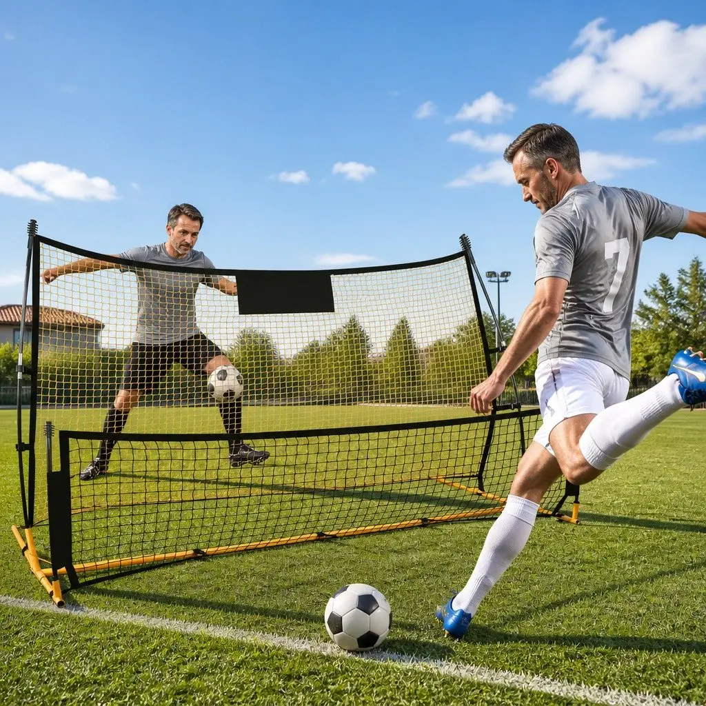 Soccer Rebounder Net Portable Training Goal 210cm x 120cm x 120cm
