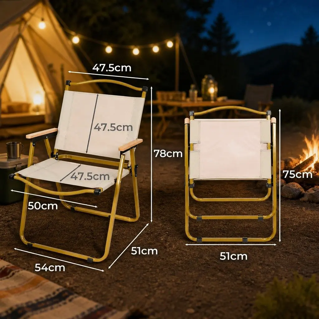 Camping Chair Folding Portable Lightweight 4 Piece Set