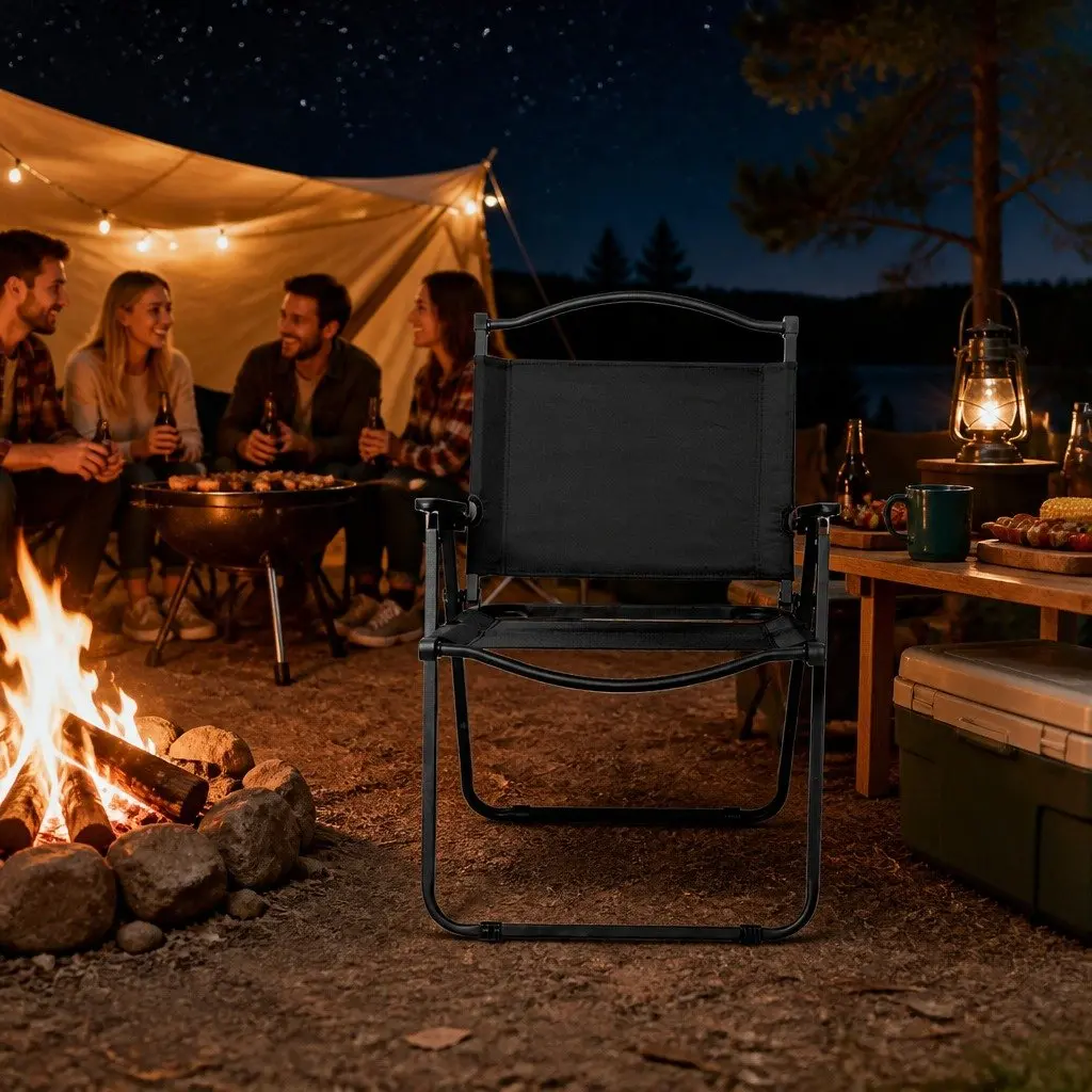 Folding Camping Chair Portable Lightweight 100kg Capacity