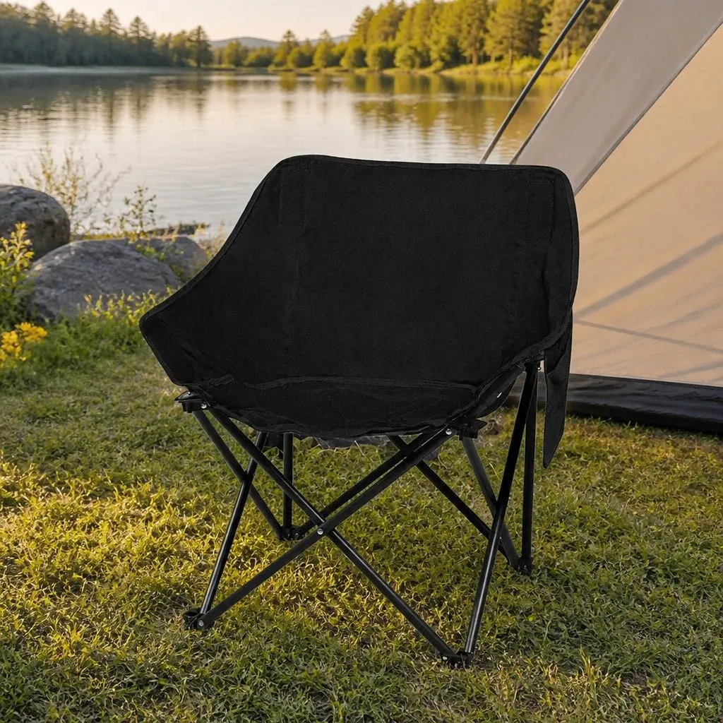 Folding Camping Moon Chair Lightweight Portable 57cm W x 47cm D x 68cm H