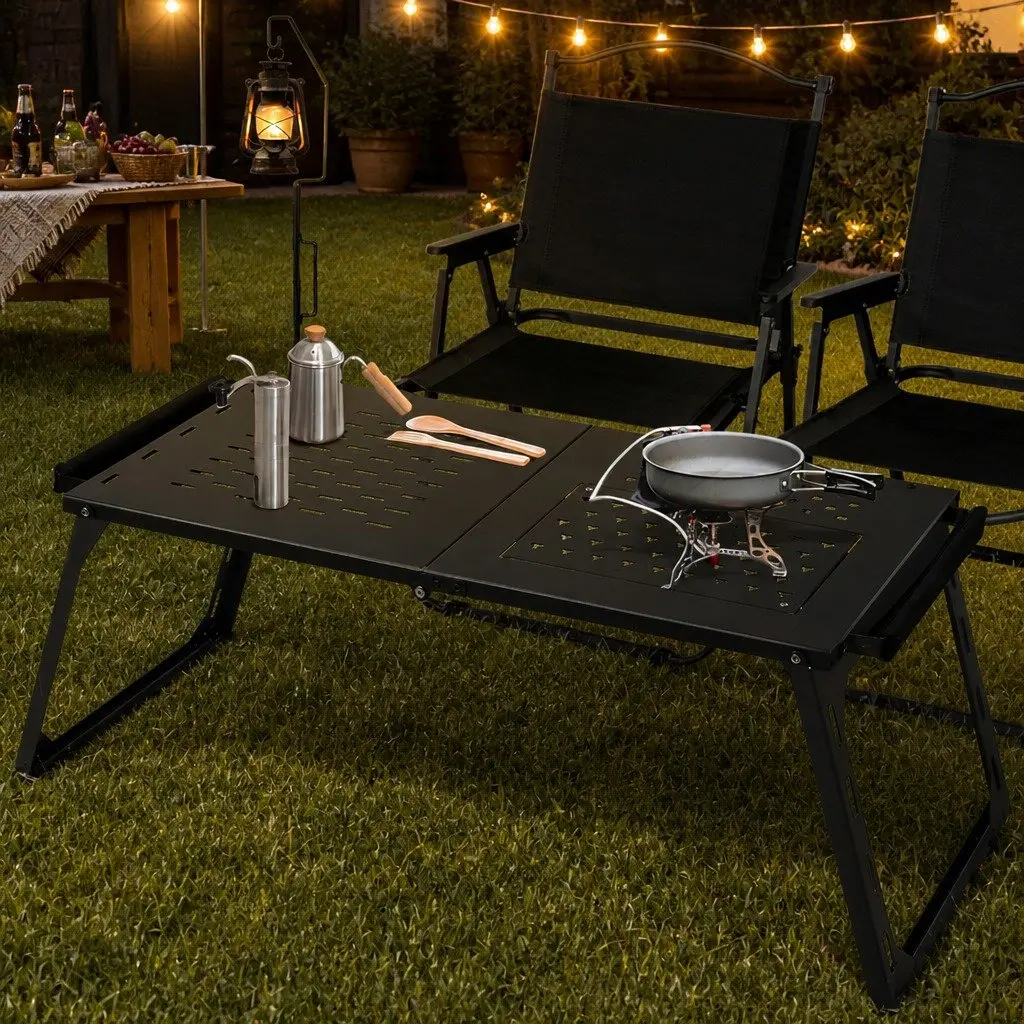 Portable Folding Charcoal BBQ Grill Table