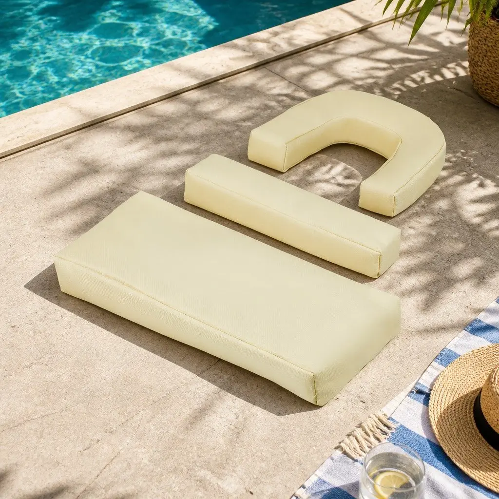 Foldable Beach Lounge Chair with Face Hole Adjustable Backrest Khaki