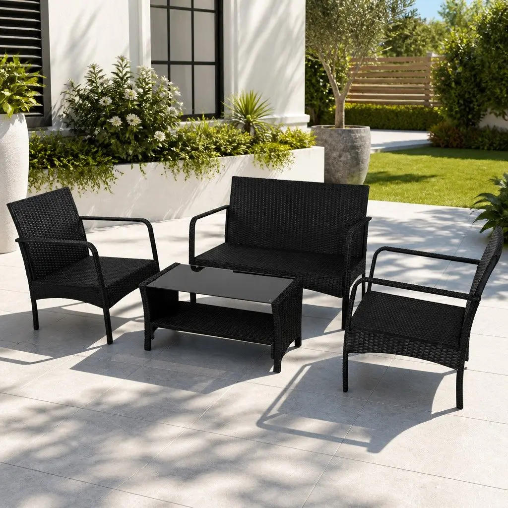 4-Piece Lounge Set for Outdoors