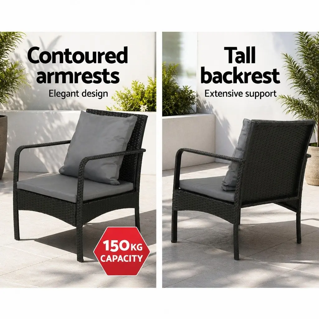 4-Piece Lounge Set for Outdoors