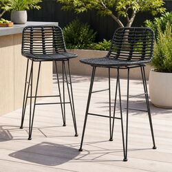 Your New Favorite Black Wicker Bar Stools for Outdoors