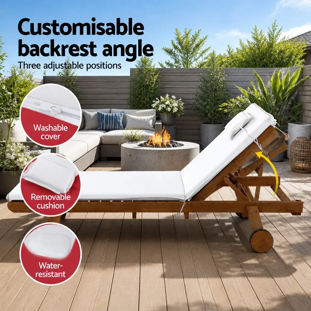 Sun Lounge Wooden Lounger