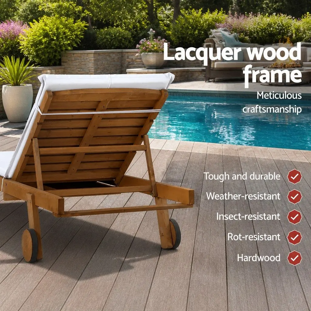 Sun Lounge Wooden Lounger