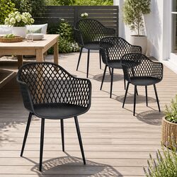 Friendly Black Outdoor Dining Chairs for Your Space