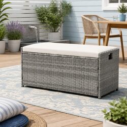 Add Style and Functionality with a Grey Outdoor Storage Bench