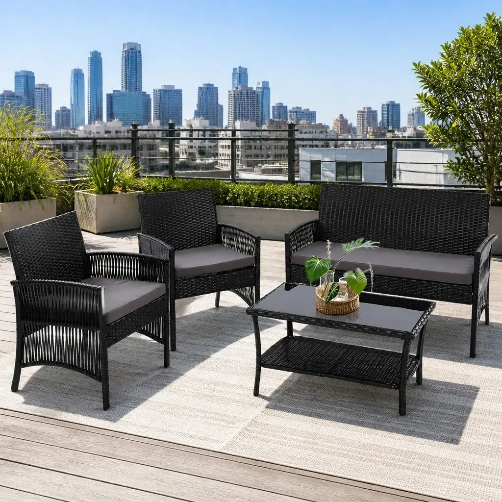 4PC Outdoor Wicker Sofa Set