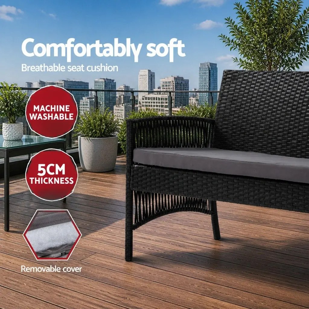 4PC Outdoor Wicker Sofa Set