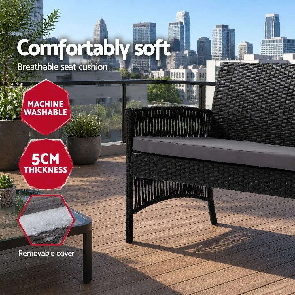 4PC Outdoor Wicker Sofa Set
