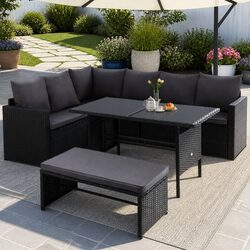 Friendly Outdoor Sofa Dining Set for Family Gatherings