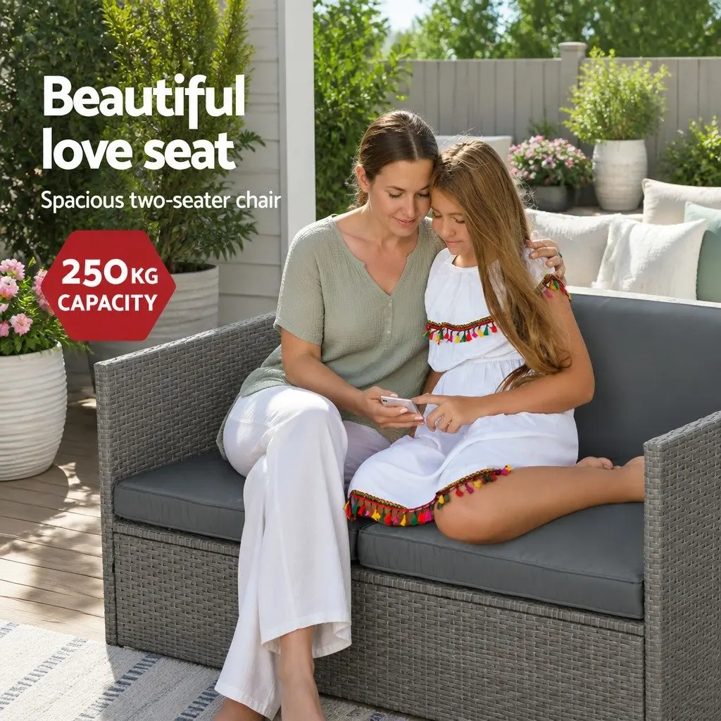 4-Piece Outdoor Wicker Sofa Set