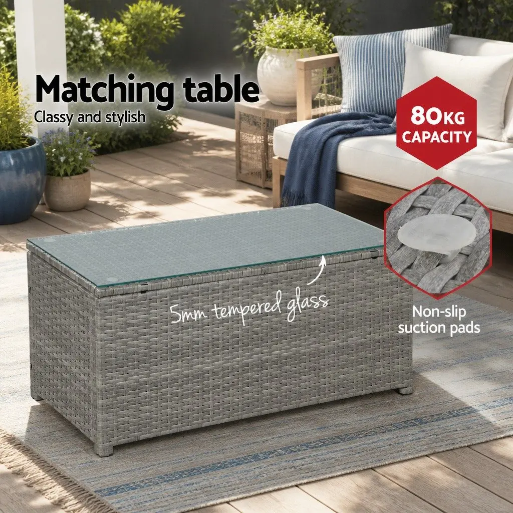 4-Piece Outdoor Wicker Sofa Set