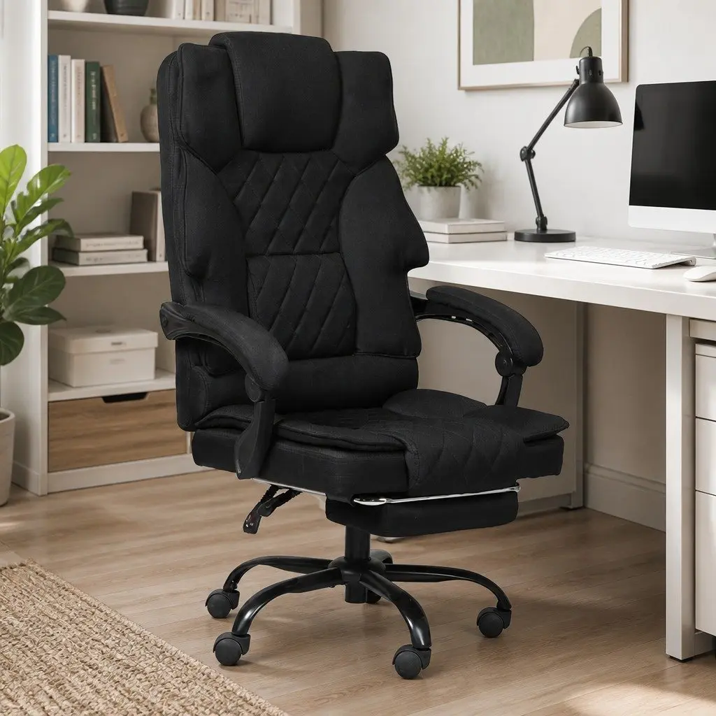 Ergonomic Office Chair Gaming Desk Chair Reclining Footrest 360° Swivel