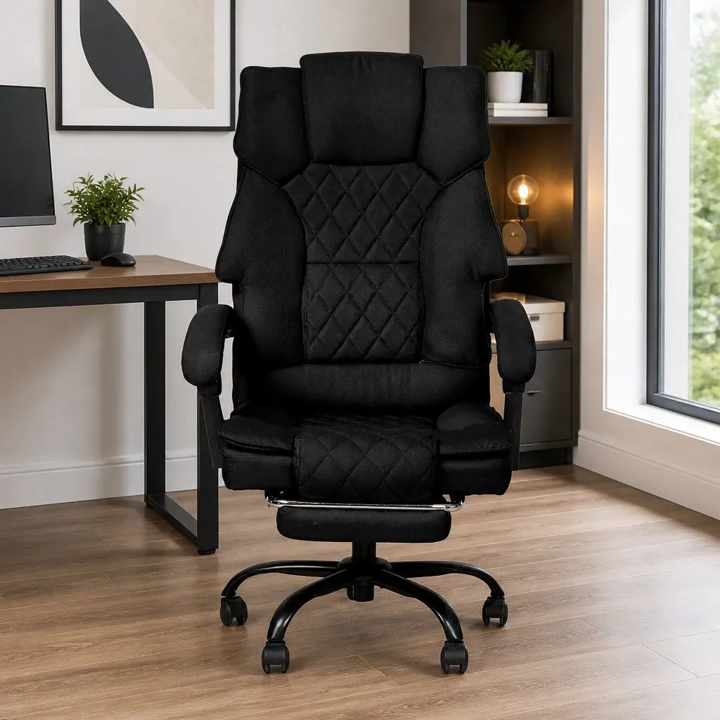Ergonomic Office Chair Gaming Desk Chair Reclining Footrest 360° Swivel