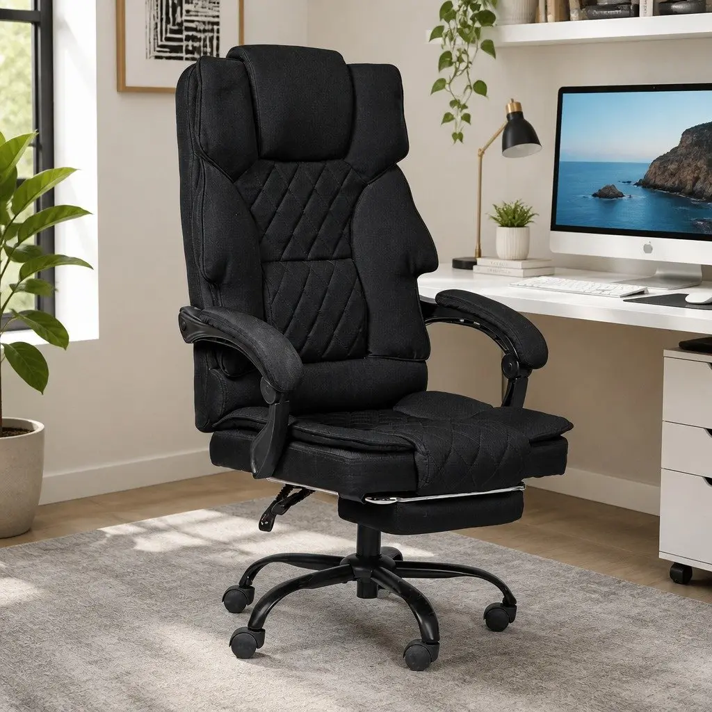 Ergonomic Office Chair Gaming Desk Chair Reclining Footrest 360° Swivel