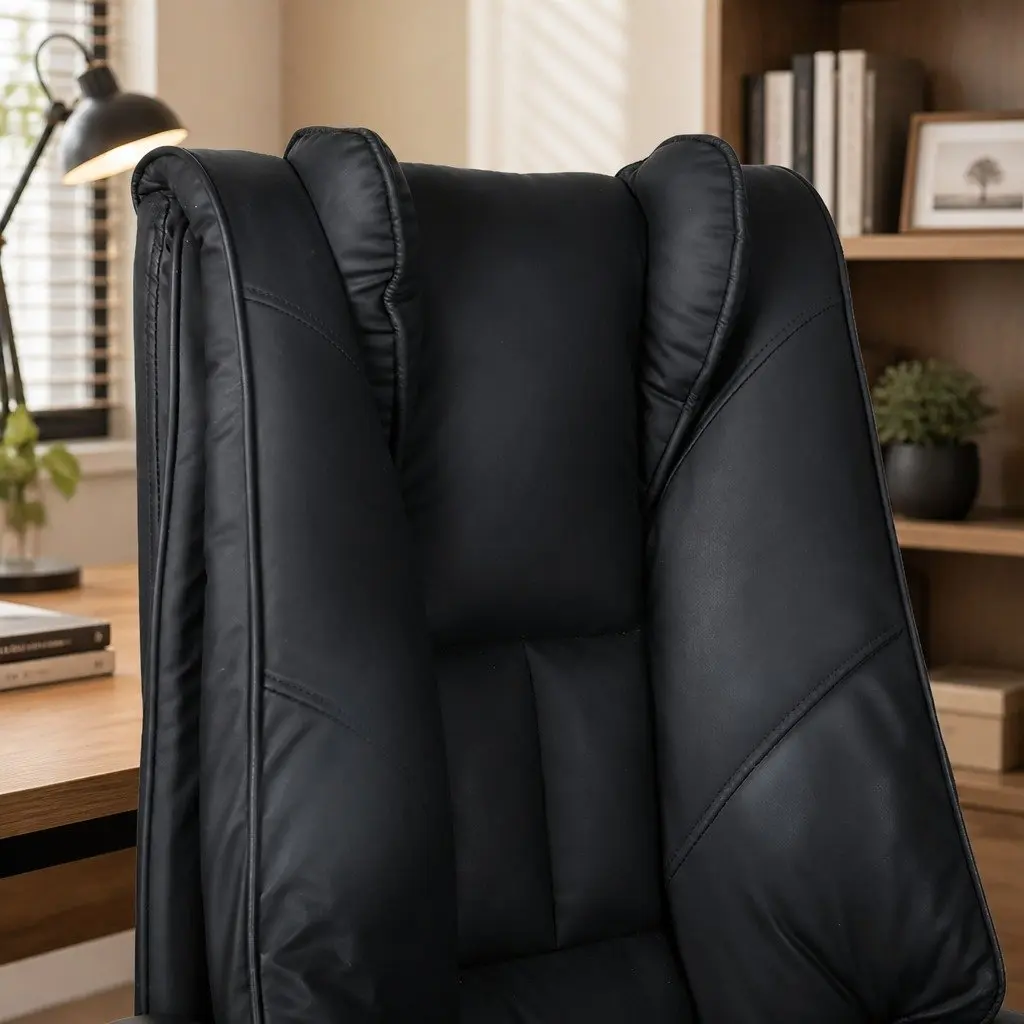 Heavy Duty Office Chair Ergonomic High Back Reclining 65.5cm x 65.5cm x 127-135cm Black