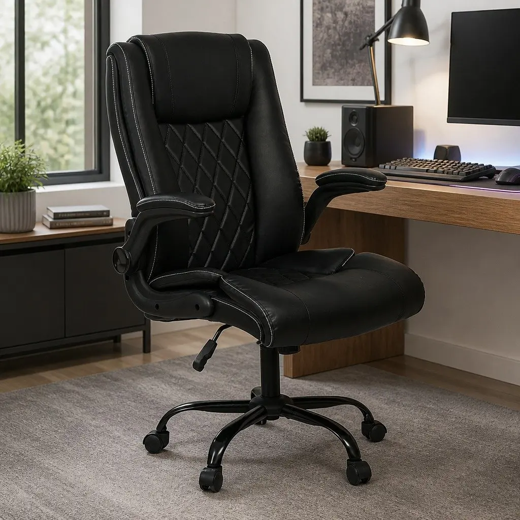 Executive Office Chair Reclining High Back Ergonomic Black