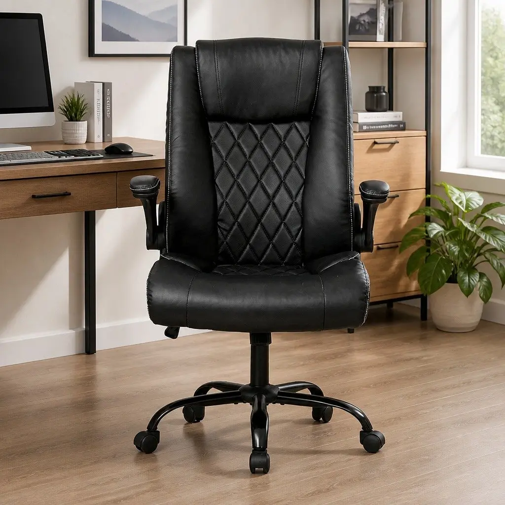Executive Office Chair Reclining High Back Ergonomic Black