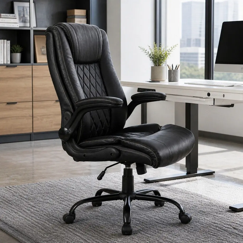 Executive Office Chair Reclining High Back Ergonomic Black