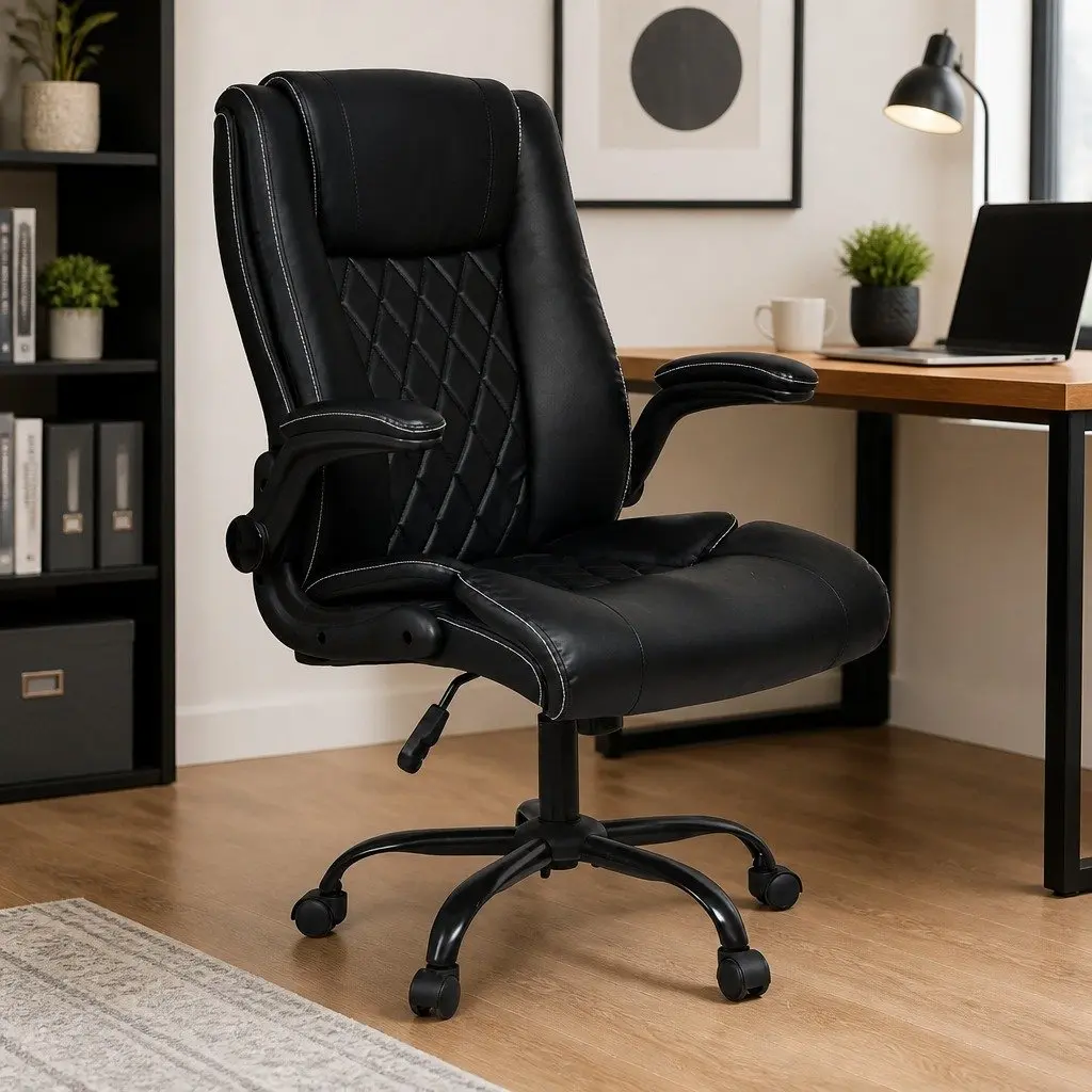 Executive Office Chair Reclining High Back Ergonomic Black