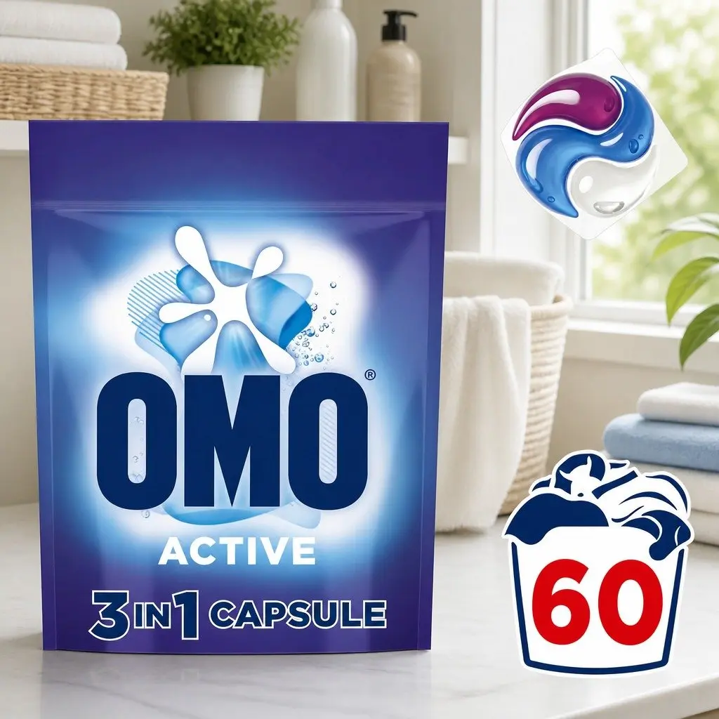 3 in 1 Active Laundry Capsules 240 Pack Stain Remover Colour Protector Cleaning