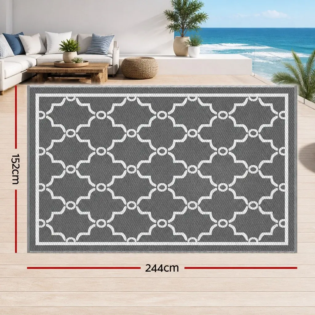 Outdoor Rug Reversible Dual-Sided 152x244cm Area Mat for Patio Backyard Garden