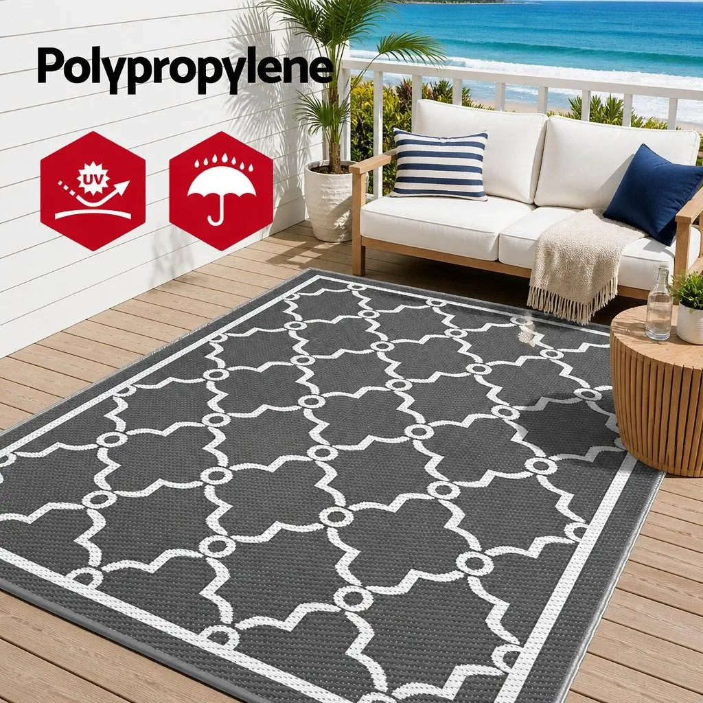 Outdoor Rug Reversible Dual-Sided 152x244cm Area Mat for Patio Backyard Garden