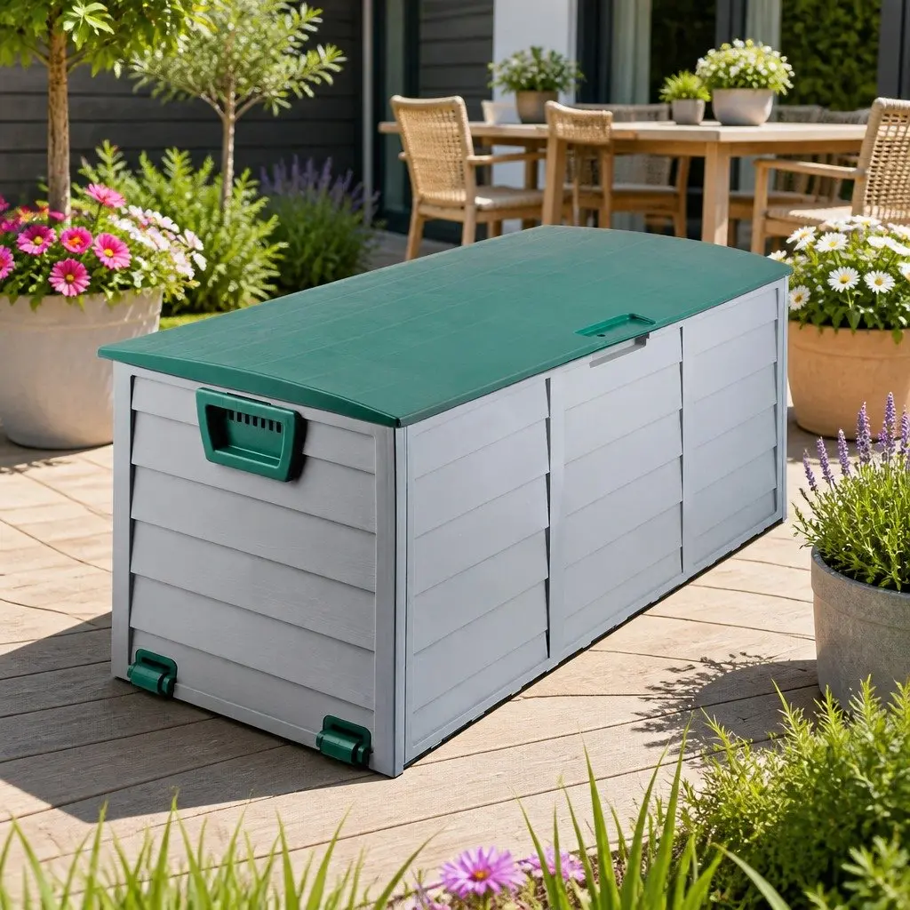 Outdoor Storage Box Lockable 290L with Wheels