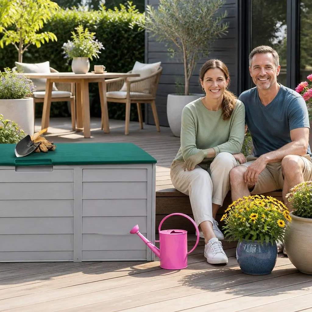 Outdoor Storage Box Lockable 290L with Wheels