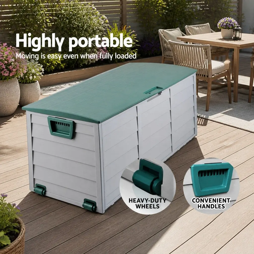 Outdoor Storage Box Lockable 290L with Wheels