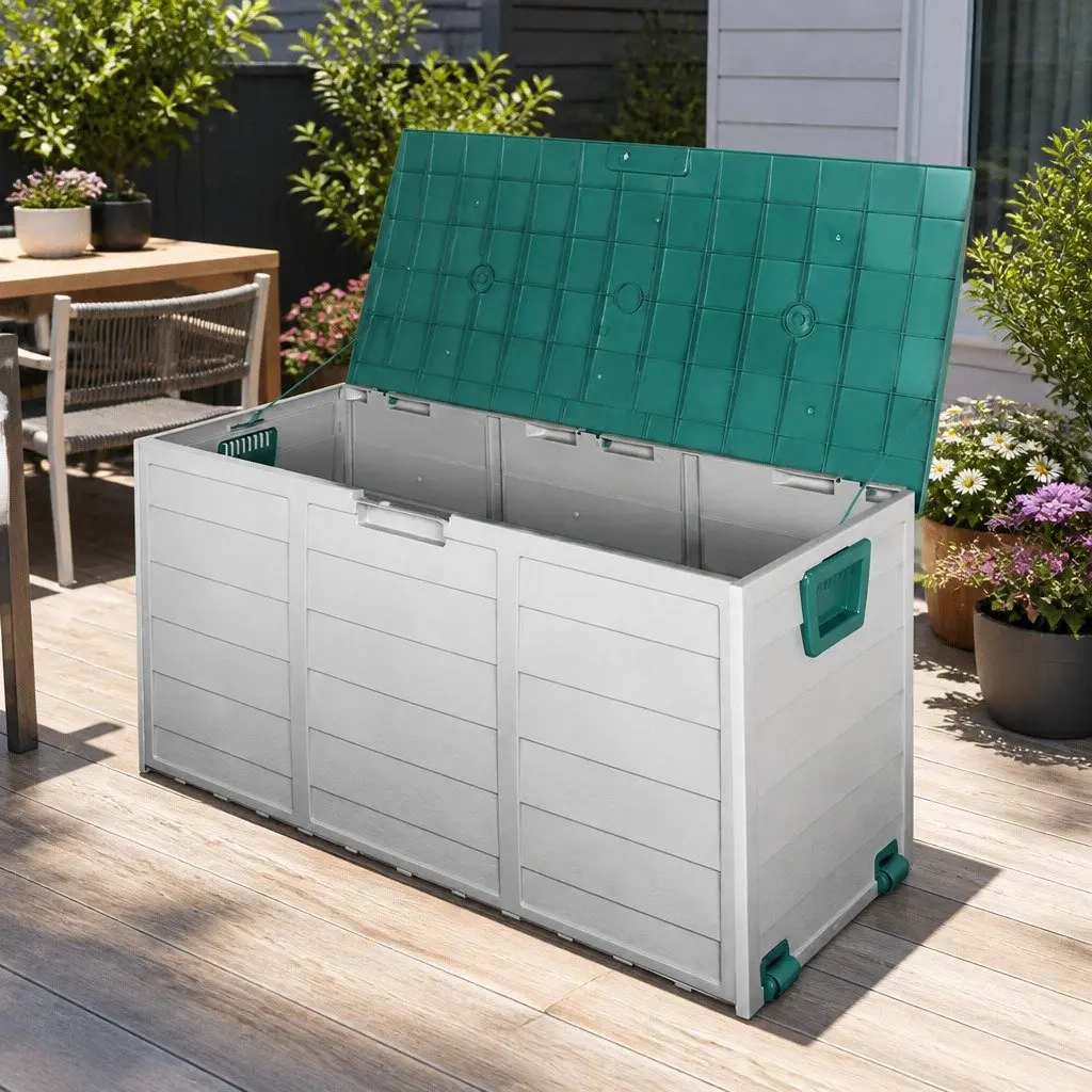 Outdoor Storage Box Lockable 290L with Wheels