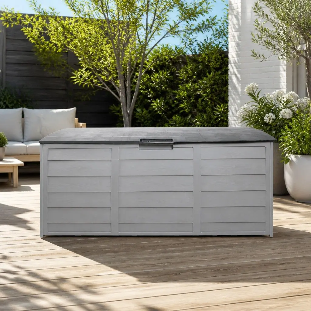 Outdoor Storage Box Lockable 290L Grey