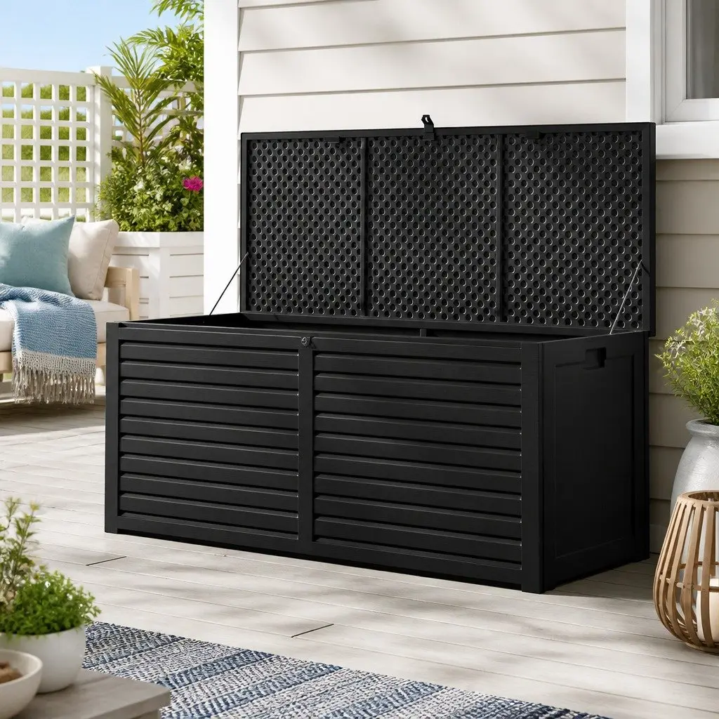 Outdoor Storage Box Weather-resistant 490L Black