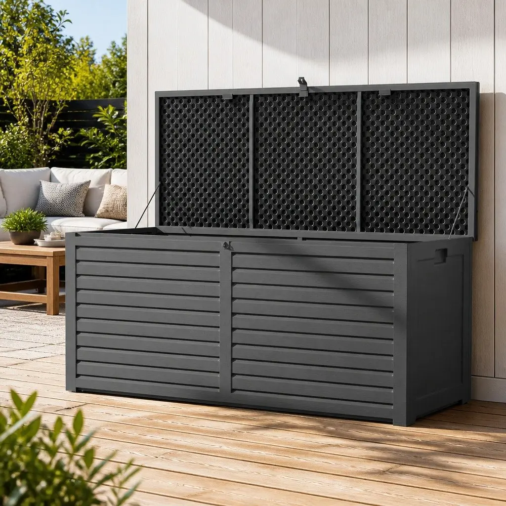 490L Outdoor Storage Box with Bench