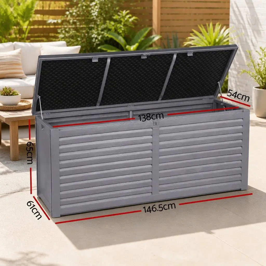 490L Outdoor Storage Box with Bench