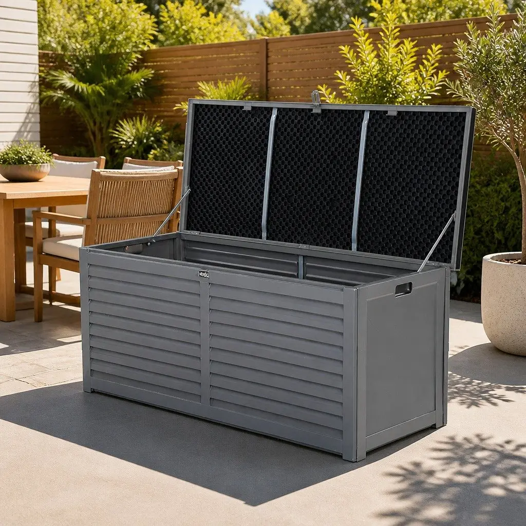 490L Outdoor Storage Box with Bench