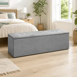 Discover a Practical Grey Storage Ottoman for Your Home