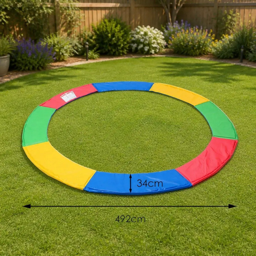 Trampoline Safety Pad Replacement Cushion 16 FT Weatherproof Elastic Tie Fastening