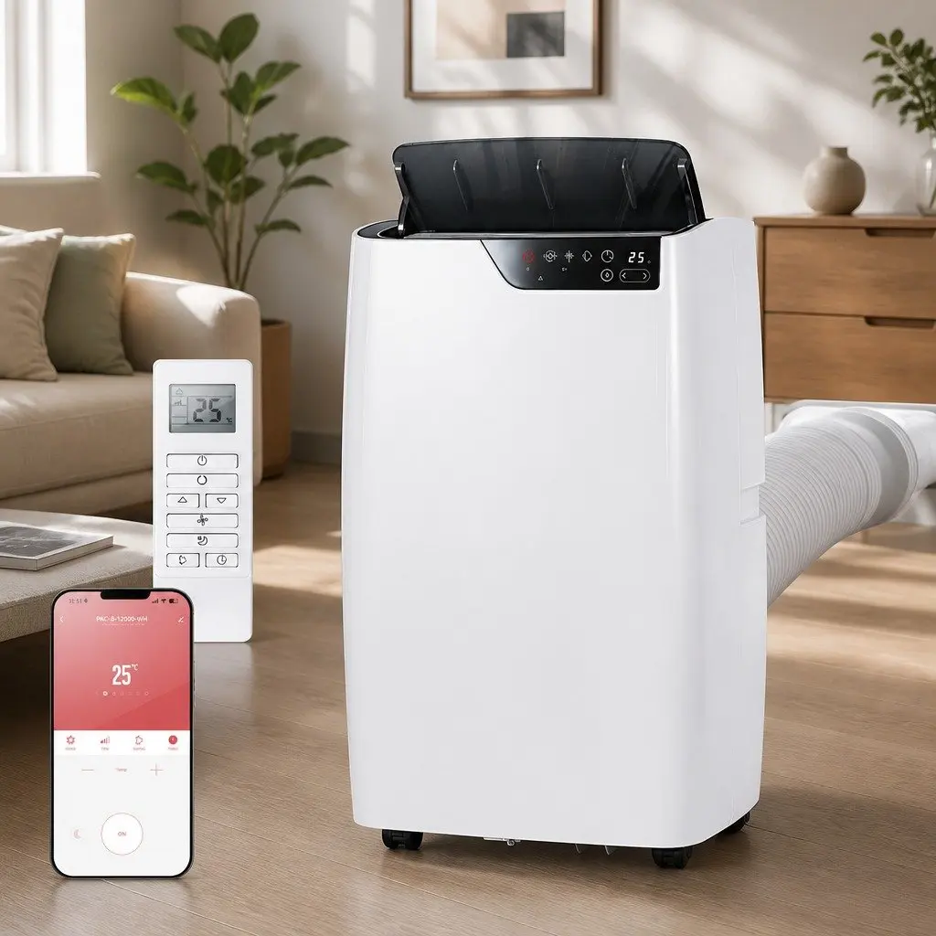 Portable Air Conditioner 12000BTU Dehumidifier Fan Cooler Remote Control White