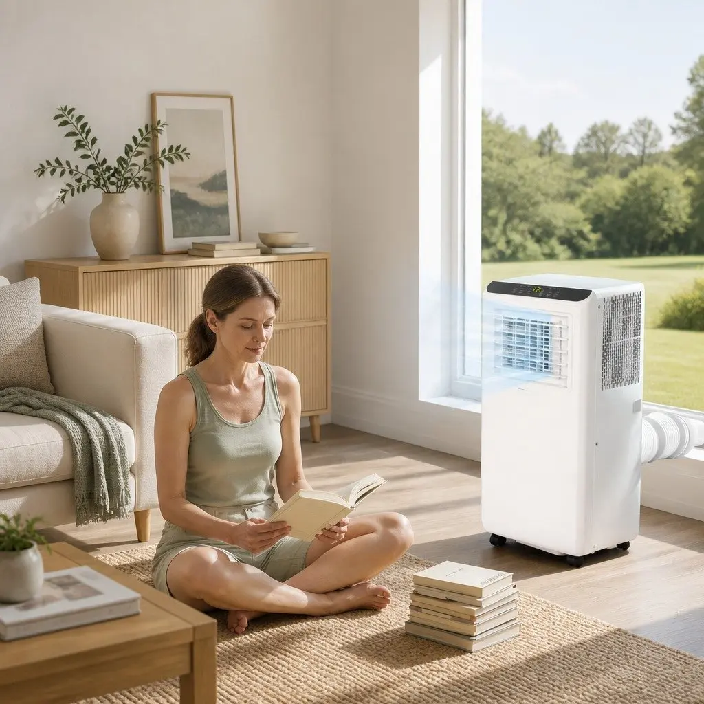 Portable Air Conditioner 3-in-1 Unit 7000BTU Dehumidifier Fan White