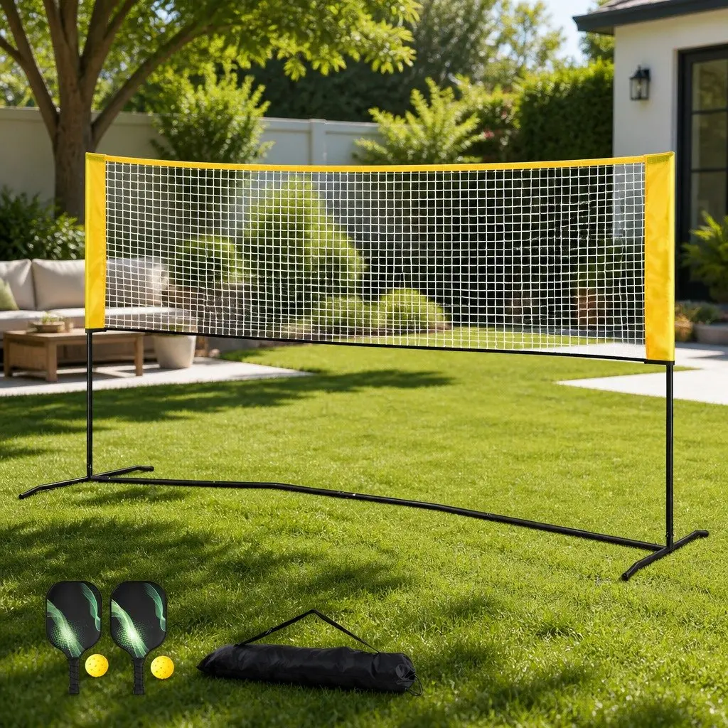 Portable Multi-Sport Net Adjustable Height 10ft for Pickleball Badminton Tennis Volleyball