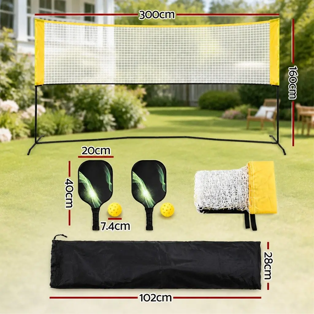 Portable Multi-Sport Net Adjustable Height 10ft for Pickleball Badminton Tennis Volleyball